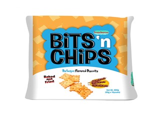 Snackeroo Bits n' Chips Barbeque Flavored Biscuts 200g