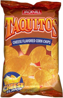 J&J Taquitos Corn Chips - Cheese flavor 100g