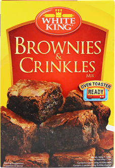 White King Brownie Fudge & Crinkle Mix 500g