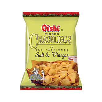 Oishi Ribbed Cracklings Salt & Vinegar 50g