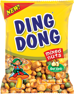 Ding Dong Snack Mix (fava beans) - Real Garlic 100g