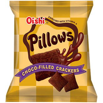 Oishi Pillows Chocolate Filled Crackers 38g