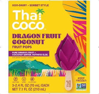 Frozen Thai Coco Fruit Pop 3's - Dragon Fruit 210ml