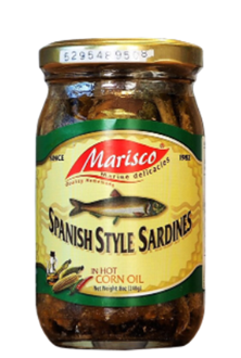 Marisco Green Label Spanish Style Sardines in Corn Oil 240g