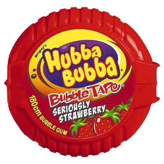 Hubba Bubba Bubble Tape Seriously Strawberry Flavour 56g