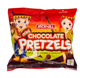 J&J Choco Mini Pretzel 30g